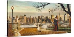 Lovers in New York-Pierre Benson-Stretched Canvas