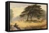 Lovers in Richmond Park (Windsor Park)-James Smetham-Framed Stretched Canvas