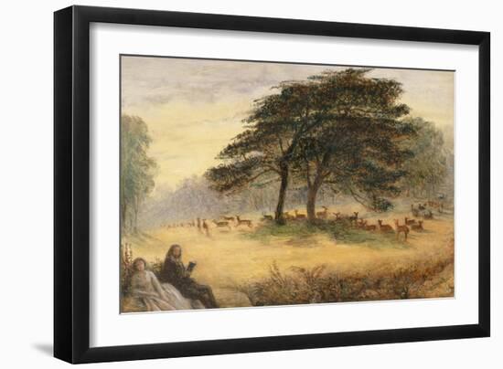 Lovers in Richmond Park (Windsor Park)-James Smetham-Framed Giclee Print