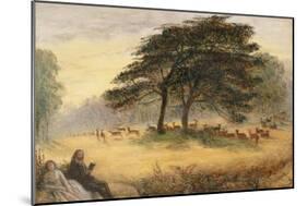Lovers in Richmond Park (Windsor Park)-James Smetham-Mounted Giclee Print