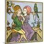 Lovers in the Middle Ages. from Illustrierte Sittengeschichte Vom Mittelalter Bis Zur Gegenwart-null-Mounted Giclee Print