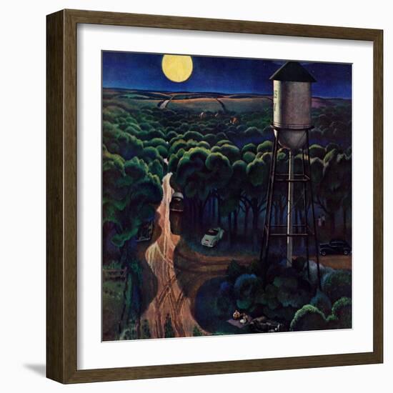 "Lovers' Lane, Falls City, Nebraska," May 24, 1947-John Falter-Framed Giclee Print