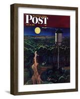 "Lovers' Lane, Falls City, Nebraska," Saturday Evening Post Cover, May 24, 1947-John Falter-Framed Giclee Print