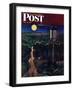 "Lovers' Lane, Falls City, Nebraska," Saturday Evening Post Cover, May 24, 1947-John Falter-Framed Giclee Print