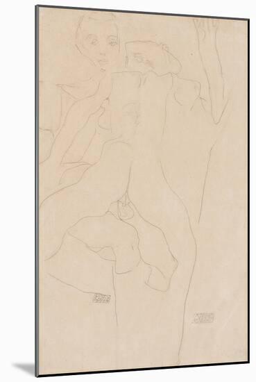 Lovers; Liebespaar, 1911-Egon Schiele-Mounted Giclee Print