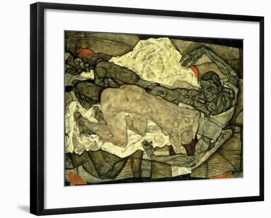 Lovers (Man and Woman I); Liebespaar (Mann Und Frau I), 1914-Egon Schiele-Framed Giclee Print