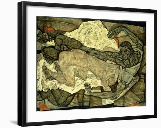 Lovers (Man and Woman I); Liebespaar (Mann Und Frau I), 1914-Egon Schiele-Framed Giclee Print