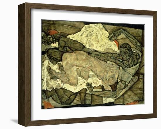 Lovers (Man and Woman I); Liebespaar (Mann Und Frau I), 1914-Egon Schiele-Framed Giclee Print