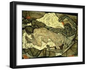 Lovers (Man and Woman I); Liebespaar (Mann Und Frau I), 1914-Egon Schiele-Framed Giclee Print