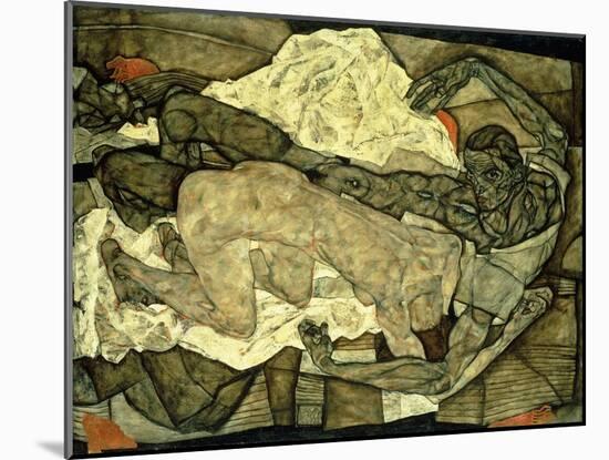 Lovers (Man and Woman I); Liebespaar (Mann Und Frau I), 1914-Egon Schiele-Mounted Giclee Print