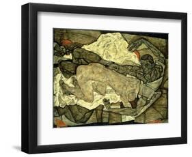 Lovers (Man and Woman I); Liebespaar (Mann Und Frau I), 1914-Egon Schiele-Framed Premium Giclee Print