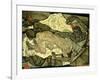 Lovers (Man and Woman I); Liebespaar (Mann Und Frau I), 1914-Egon Schiele-Framed Giclee Print