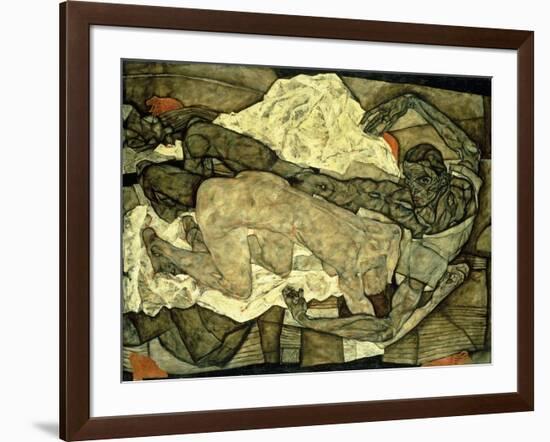 Lovers (Man and Woman I); Liebespaar (Mann Und Frau I), 1914-Egon Schiele-Framed Giclee Print