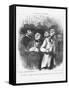 Lovers of Classical Art More and More Convinced That Art Is Lost in France, 1852-Honore Daumier-Framed Stretched Canvas