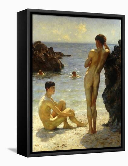 Lovers of the Sun, 1923-Henry Scott Tuke-Framed Stretched Canvas