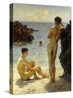 Lovers of the Sun, 1923-Henry Scott Tuke-Stretched Canvas