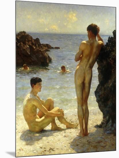 Lovers of the Sun, 1923-Henry Scott Tuke-Mounted Giclee Print