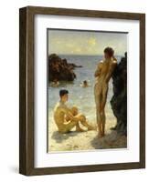 Lovers of the Sun-Henry Scott Tuke-Framed Giclee Print