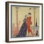 Lovers on a Balcony-Georges Barbier-Framed Giclee Print