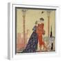 Lovers on a Balcony-Georges Barbier-Framed Giclee Print