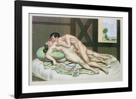 Lovers on a Bed, Published 1835, Reprinted in 1908-Peter Fendi-Framed Giclee Print