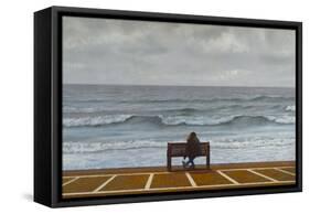 Lovers on a Bench-Mark Van Crombrugge-Framed Stretched Canvas