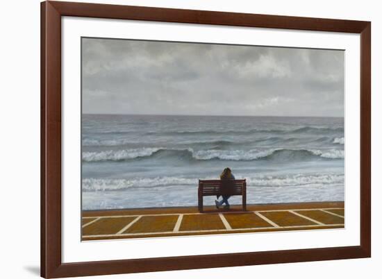 Lovers on a Bench-Mark Van Crombrugge-Framed Art Print