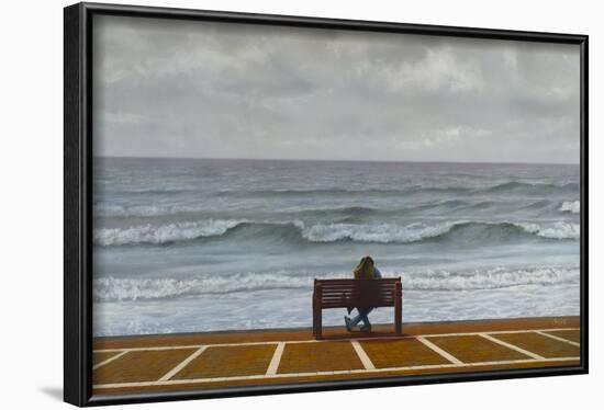 Lovers on a Bench-Mark Van Crombrugge-Framed Art Print