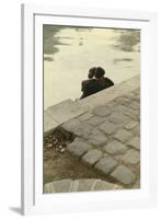 Lovers on the Banks of the River Seine-Peter Cornelius-Framed Giclee Print