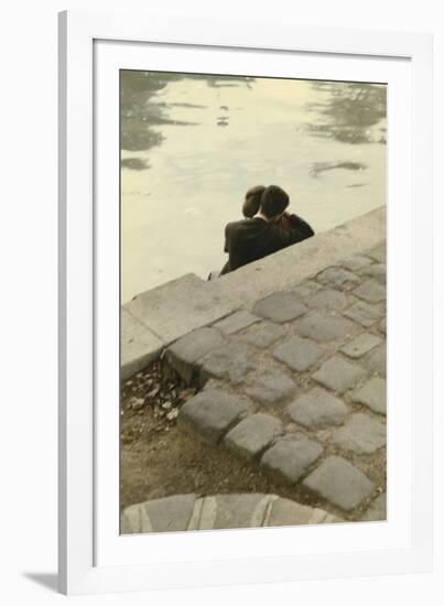 Lovers on the Banks of the River Seine-Peter Cornelius-Framed Giclee Print