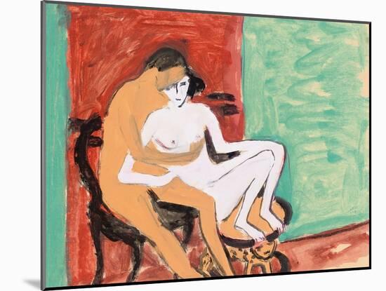 Lovers or Young Couple, 1910-Ernst Ludwig Kirchner-Mounted Giclee Print