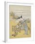 Lovers Playing the Same Shamisen as a Mitate of Emperor Xuanzong and Yang Guifei, C. 1767-Suzuki Harunobu-Framed Giclee Print