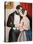 Lovers Reconciliation-Currier & Ives-Stretched Canvas