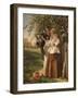 Lovers under a Blossom Tree, 1859 (Oil on Canvas)-John Callcott Horsley-Framed Giclee Print