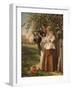 Lovers under a Blossom Tree, 1859 (Oil on Canvas)-John Callcott Horsley-Framed Giclee Print