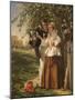 Lovers under a Blossom Tree, 1859 (Oil on Canvas)-John Callcott Horsley-Mounted Giclee Print