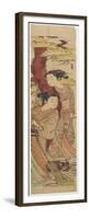 Lovers under a Pine Tree with Broom, C. 1771-Isoda Koryusai-Framed Premium Giclee Print
