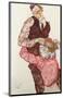 Lovers-Egon Schiele-Mounted Art Print