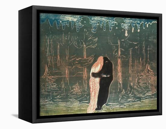 Lovers-Edvard Munch-Framed Stretched Canvas