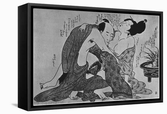 Lovers-Kitagawa Utamaro-Framed Stretched Canvas