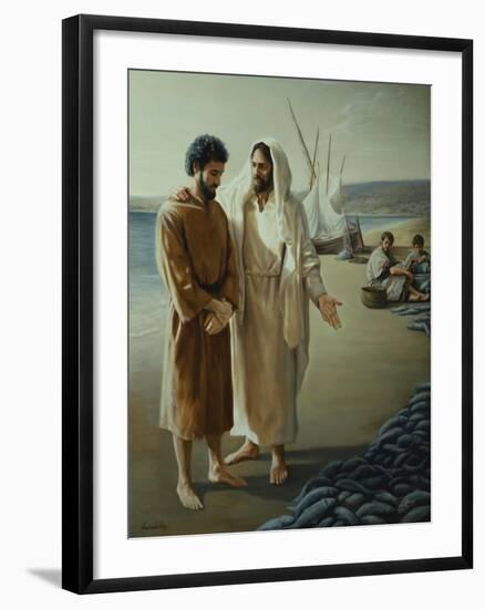 Lovest Thou Me? (More Than Thee)-David Lindsley-Framed Giclee Print