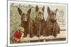 Loving Birthday Wishes, Three Scottie Dogs-null-Mounted Art Print