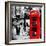 Loving Couple Kissing and Red Telephone Booth - London - UK - England - United Kingdom - Europe-Philippe Hugonnard-Framed Photographic Print