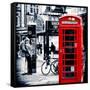 Loving Couple Kissing and Red Telephone Booth - London - UK - England - United Kingdom - Europe-Philippe Hugonnard-Framed Stretched Canvas