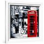 Loving Couple Kissing and Red Telephone Booth - London - UK - England - United Kingdom - Europe-Philippe Hugonnard-Framed Photographic Print