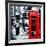 Loving Couple Kissing and Red Telephone Booth - London - UK - England - United Kingdom - Europe-Philippe Hugonnard-Framed Photographic Print