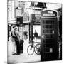 Loving Couple Kissing and Red Telephone Booth - London - UK - England - United Kingdom - Europe-Philippe Hugonnard-Mounted Photographic Print