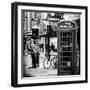 Loving Couple Kissing and Red Telephone Booth - London - UK - England - United Kingdom - Europe-Philippe Hugonnard-Framed Photographic Print