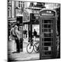 Loving Couple Kissing and Red Telephone Booth - London - UK - England - United Kingdom - Europe-Philippe Hugonnard-Mounted Photographic Print