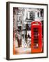 Loving Couple Kissing and Red Telephone Booth - London - UK - England - United Kingdom - Europe-Philippe Hugonnard-Framed Photographic Print